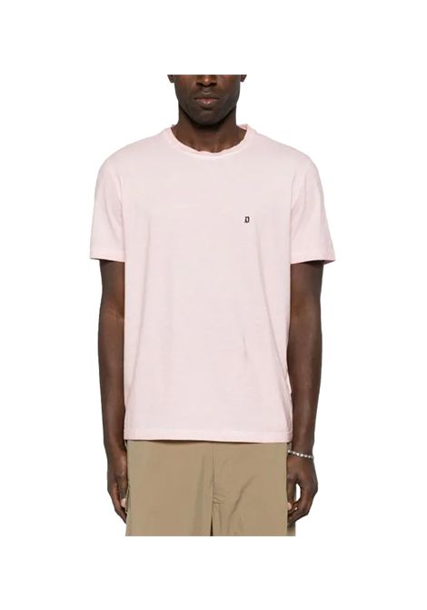 T-shirt Dondup uomo US198JF0355U ZL4 Rosa logo manica corta cotone girocollo DONDUP | T-shirt | US198JF0355U ZL4533